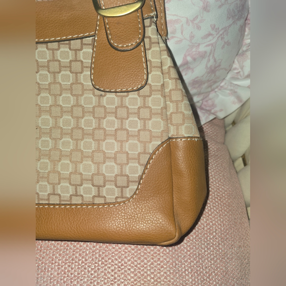 Nine West Beige/Tan Patterned Shoulder Bag - Picture 4 of 11